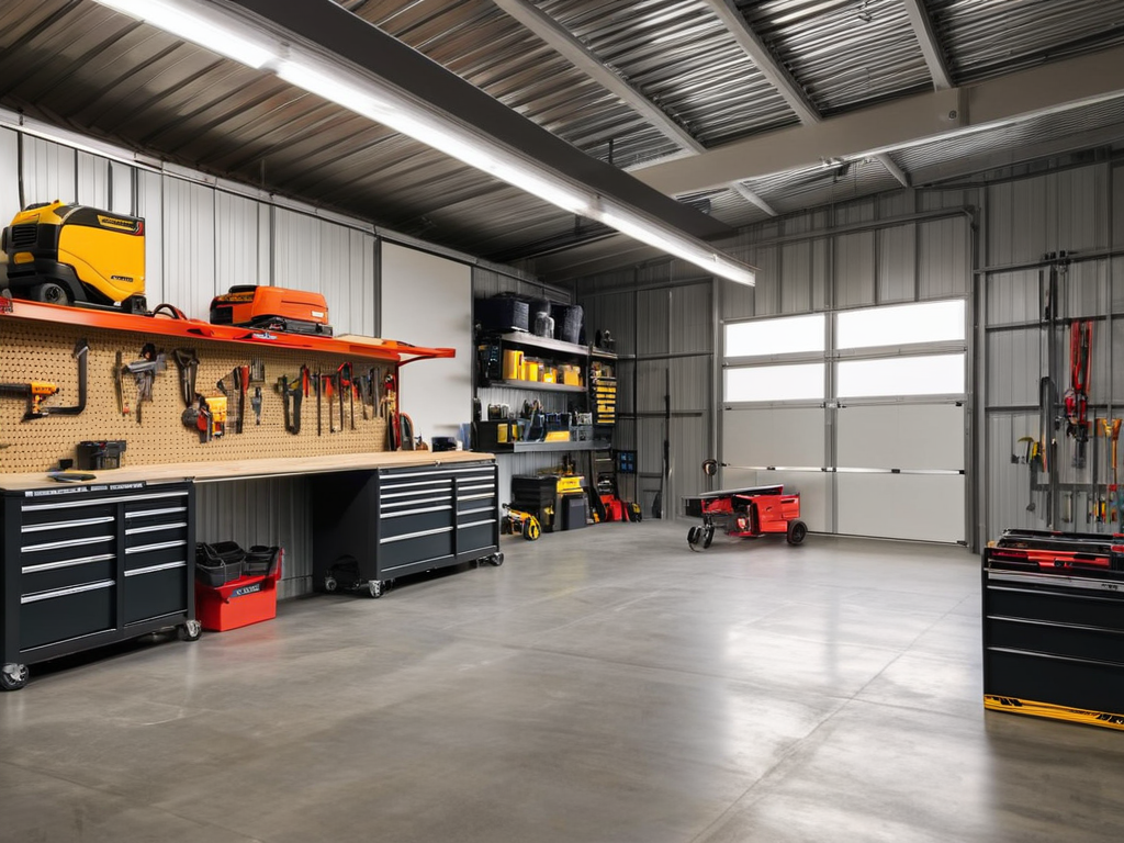 High-Lift Garage Doors installed