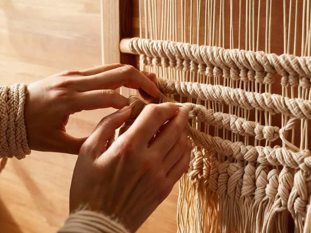 DIY macrame wall hanging decor