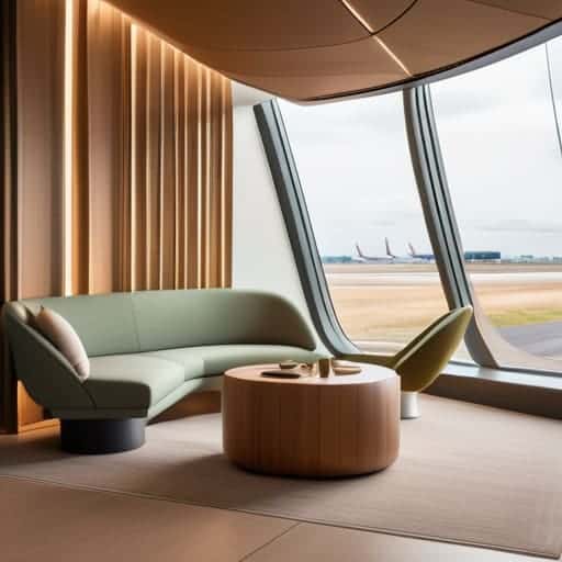 Calm neuro-inclusive airport lounges for travelers.